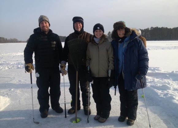Dr. Hagley out with family in the snow
