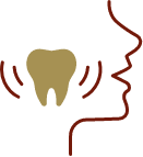 Cartoon head and tooth