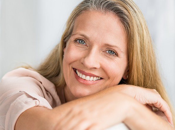 woman smiling at camera