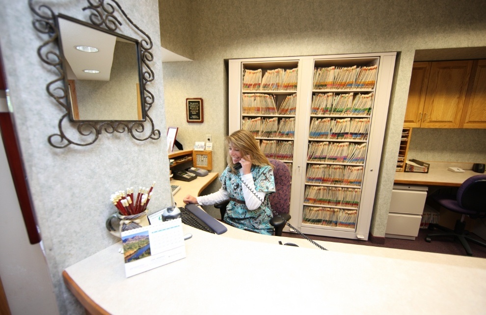 Reception desk at Grand Rapids Dental Care in Grand Rapids, MN
