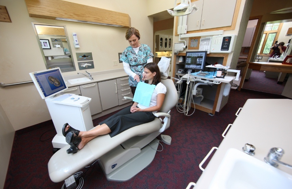 Reception desk at Grand Rapids Dental Care